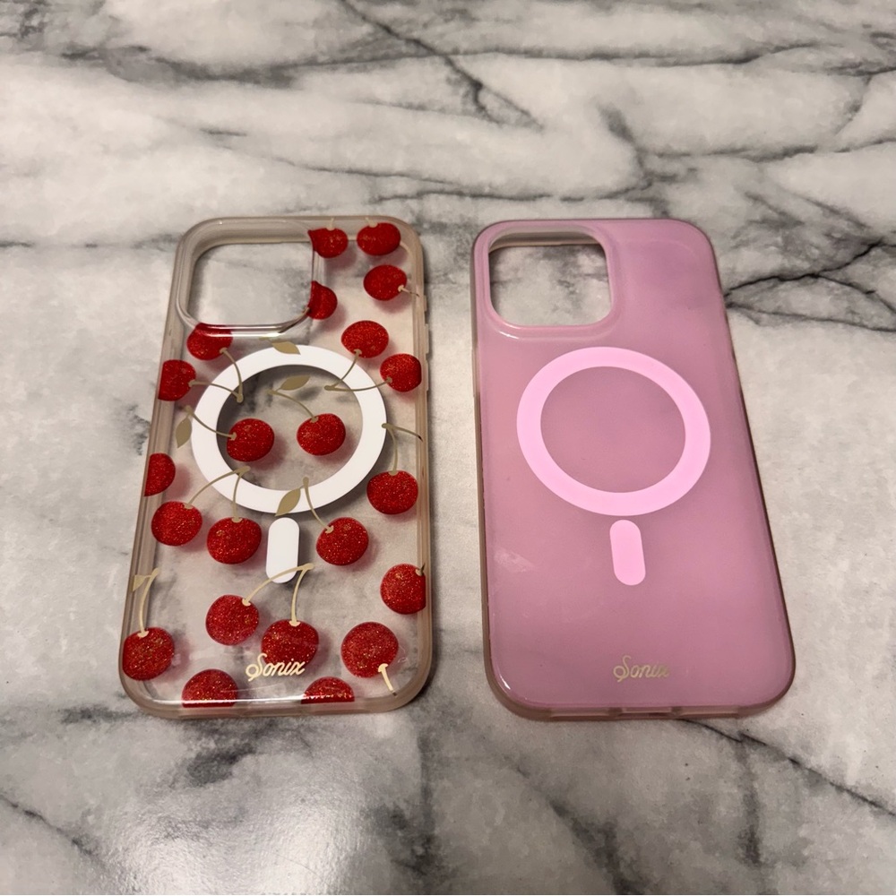 Sonix Red Cherry and Pink iPhone Cases